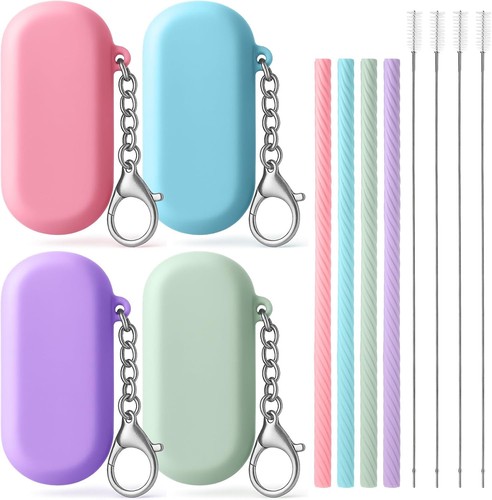 Reusable silicone straws - silicone, 4